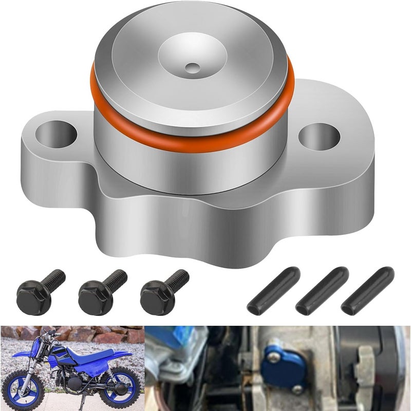 Haiouus Oil Pump Plug Cover Kits Compatible With Yamaha PW50 1981-2024 Series vehicles, With O-Ring, Plug Cover, Port Cap And 2 Pcs Mounting Bolts - Image 1